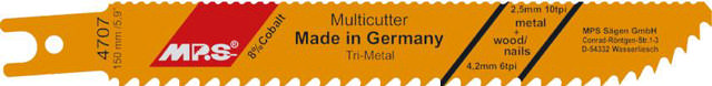 træ metal Bajonetsav 150mm4,2m