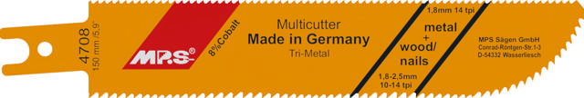 træ metal Bajonetsav 150mm1,8-