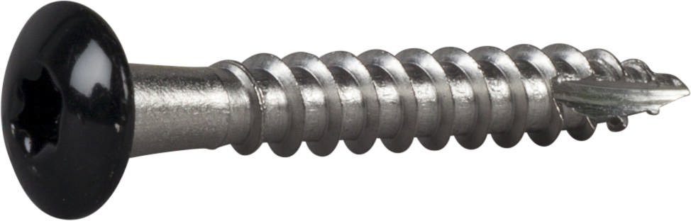 TAKRENNESKRUE 4,8X35 A2 SVART