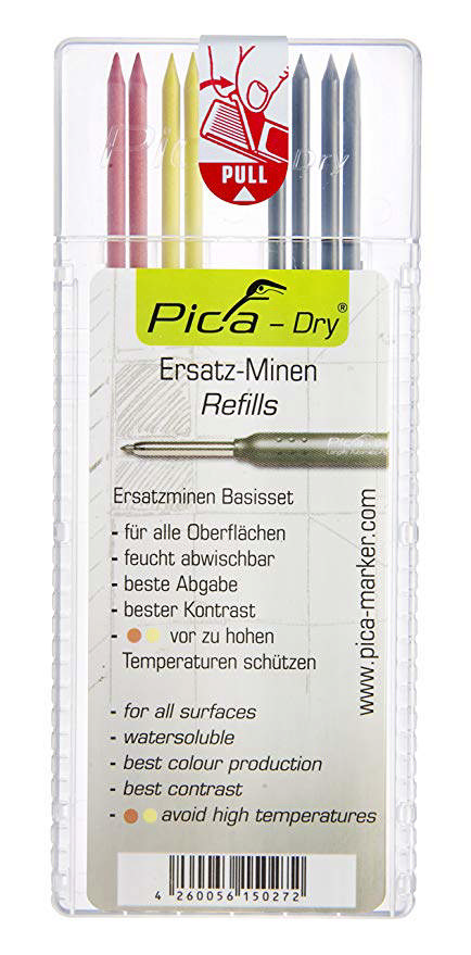 STIFT PICA DRY RØD GUL GRAPHIT
