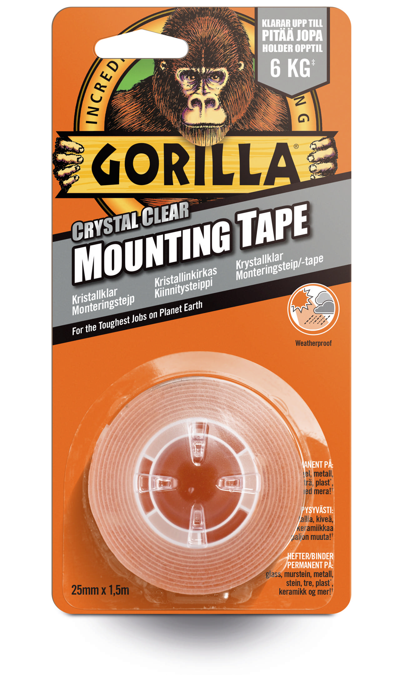 TAPE GORILLA TRAN 25,4MMX1,52M