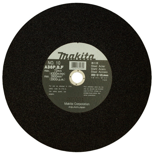KAPPESKIVE 355X3X25,4MM METALL
