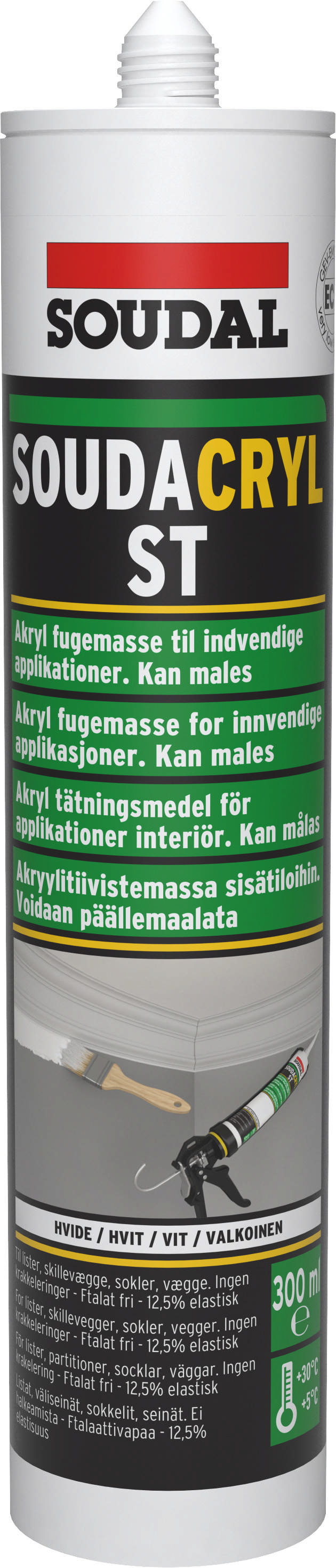 300ml Soudacryl ST Hvit