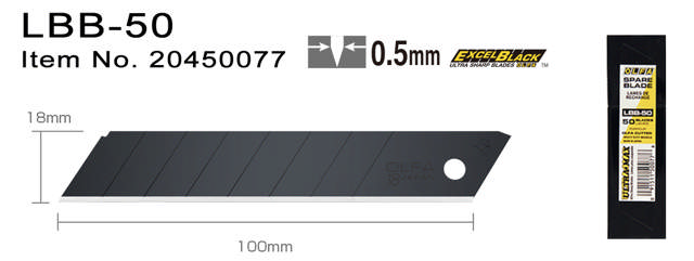 LBB-50 Bryteblad 18mm50 stk/pk
