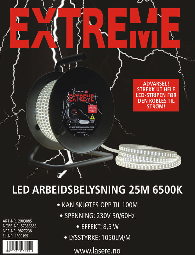 LED Kabeltrommel 25m