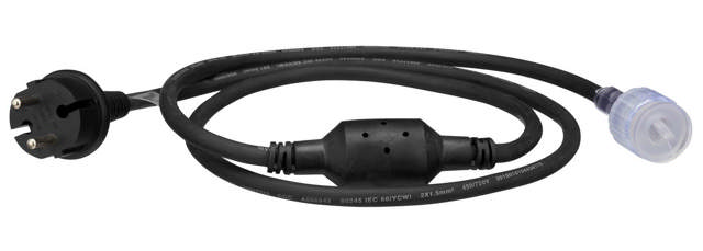STRØMKABEL MED PLUG IN 1,5 M